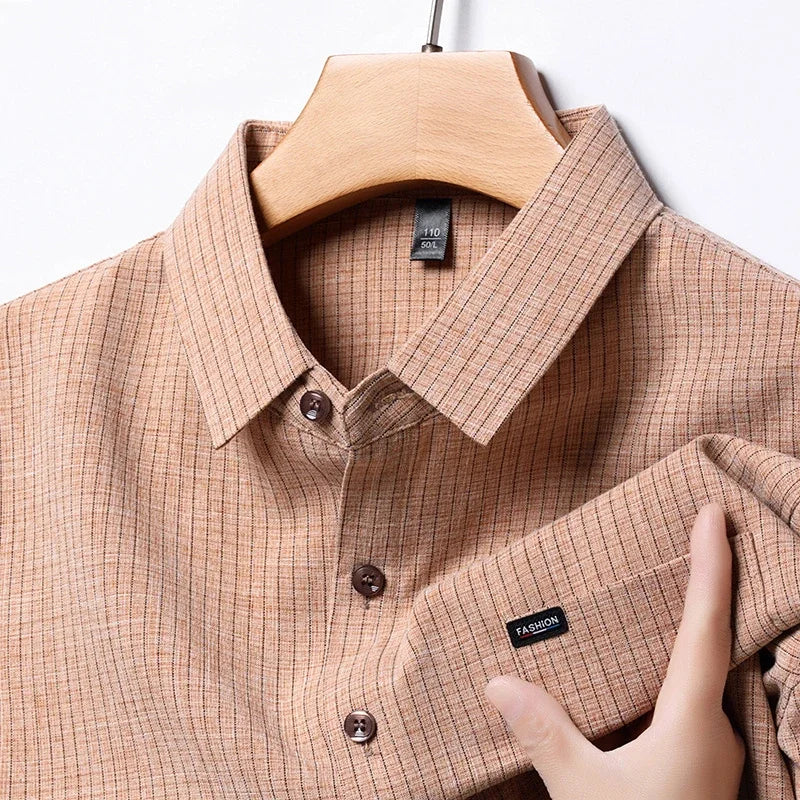 THEO | Comfortable Plaid Linen Shirt