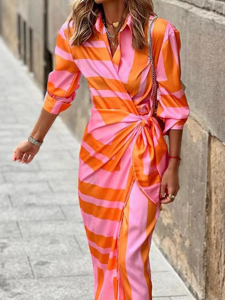 TANYA | Chic Summer Dress Orange Pink