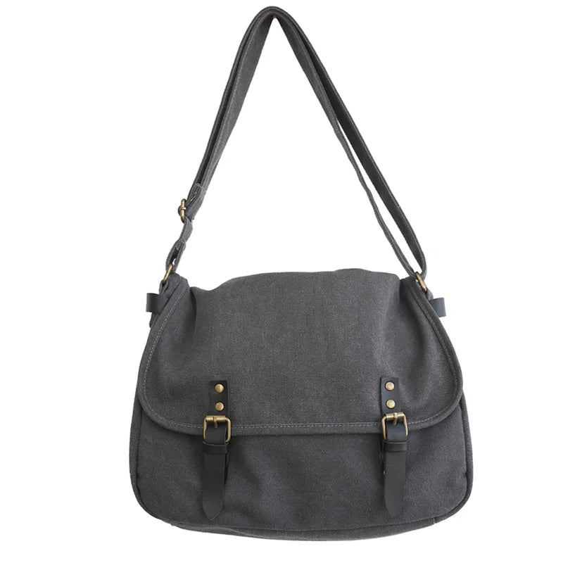 Victor | Large Vintage Canvas Shoulder Bag