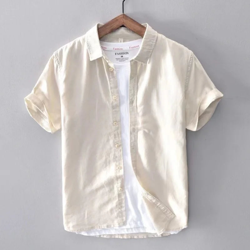 SEBASTIAN | Short Sleeve Linen Shirt