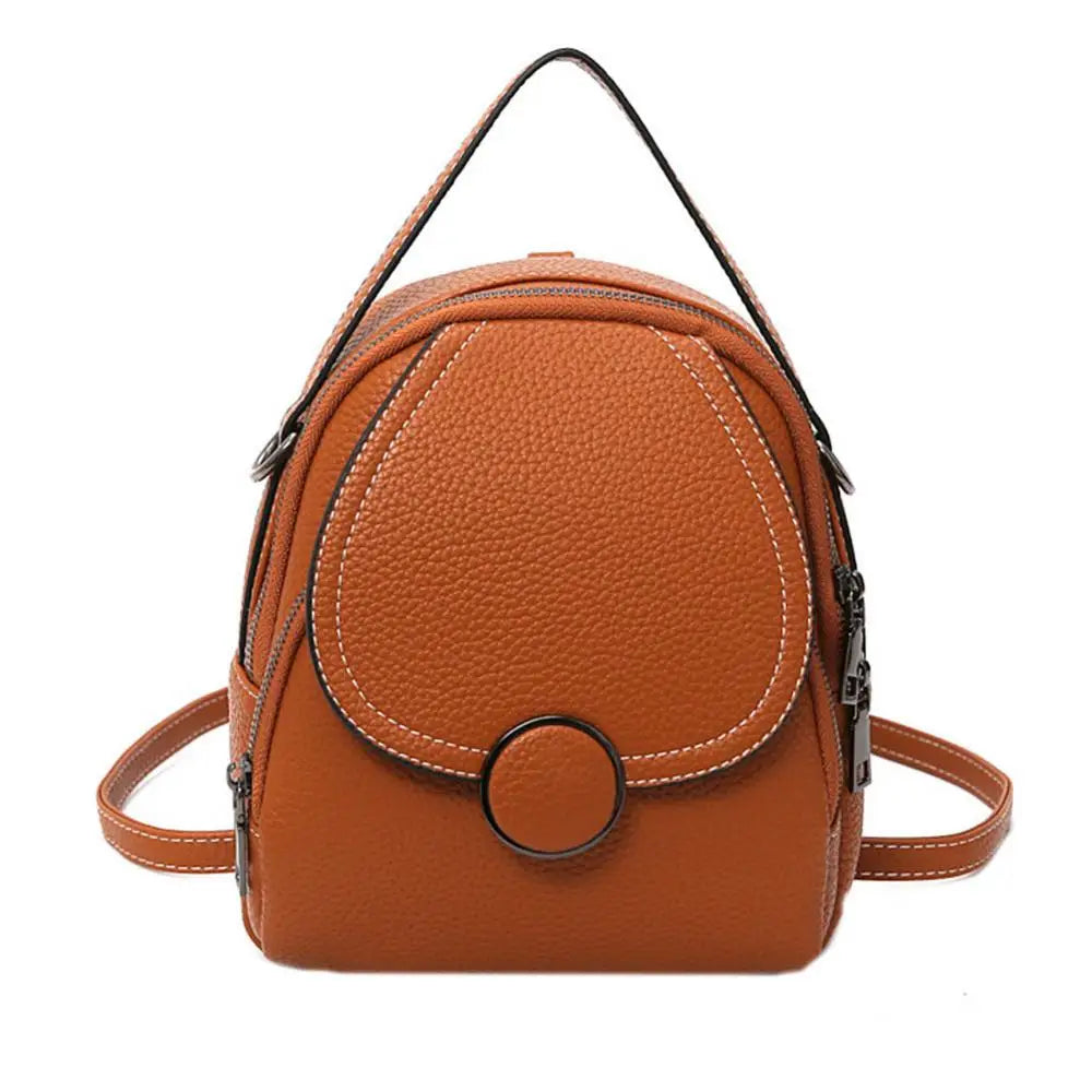 Sophie | Mini Foldable Leather Crossbody Sling Handbag Backpack with Handle