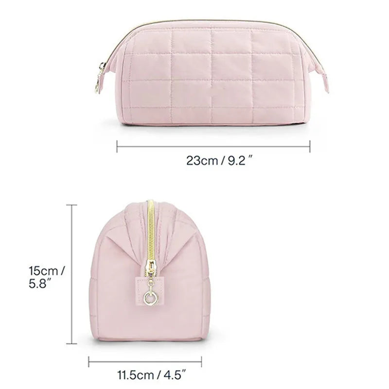 Louise | Elegant and spacious soft quilted cosmetic bag