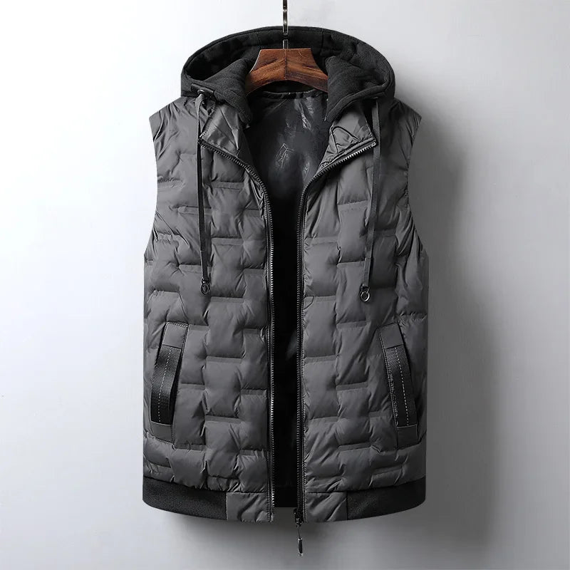 Luca Hooded Bodywarmer | Stylish Quilted Vest for Men