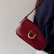 MIA | Retro Patent Leather Shoulder Bag