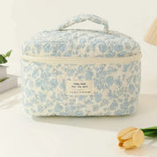 Meilani | Elegant Floral Quilted Cosmetic Bag