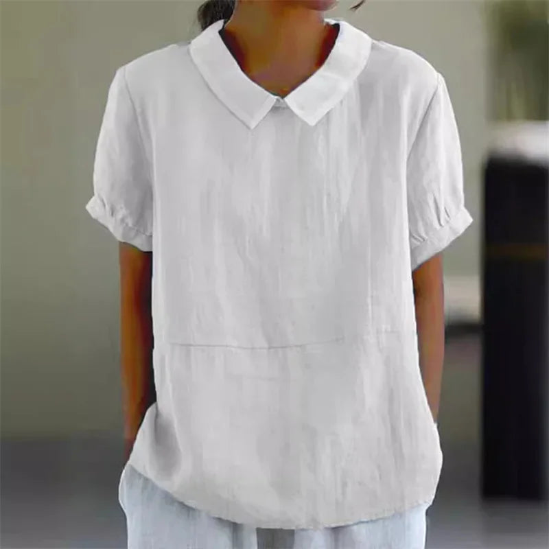 BELLA | Comfortable Cotton Linen Blouse