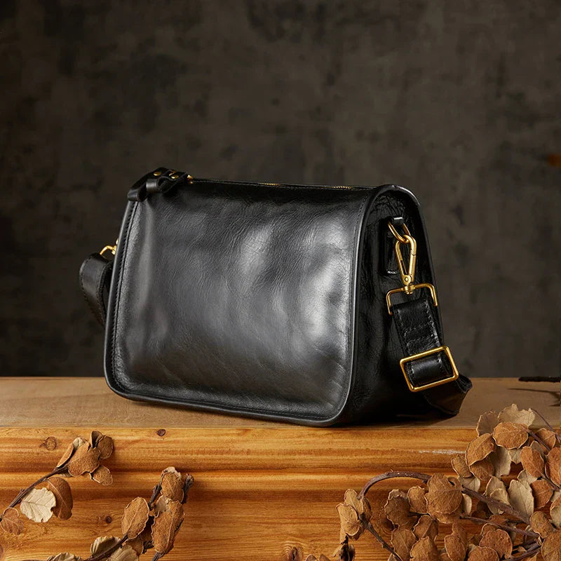 Max | Cowhide Leather Business Crossbody Bag