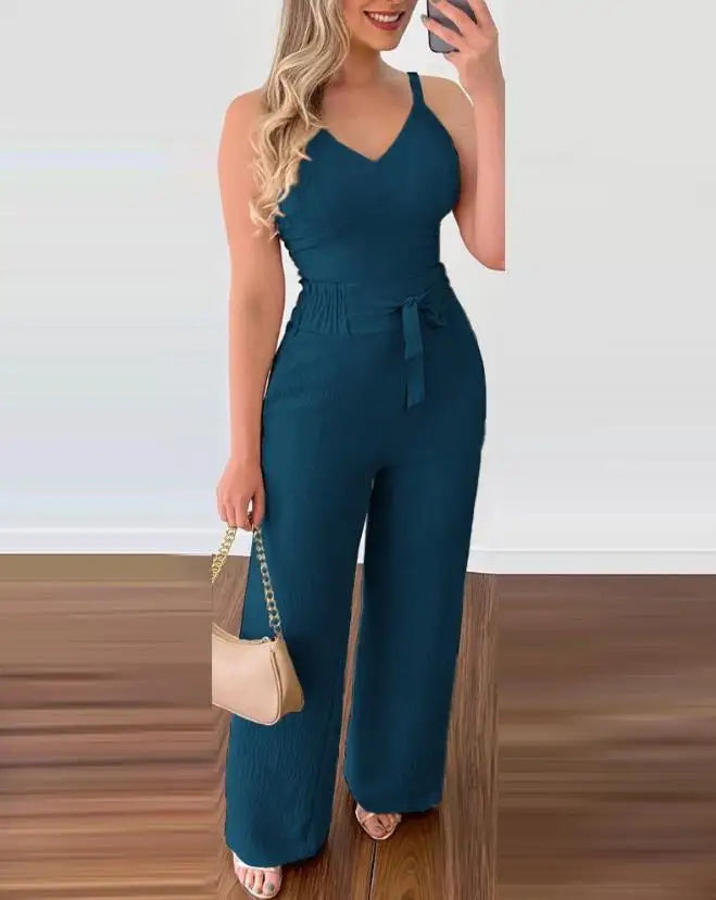 SADIE | Shirred Two-Piece Jumpsuit Set