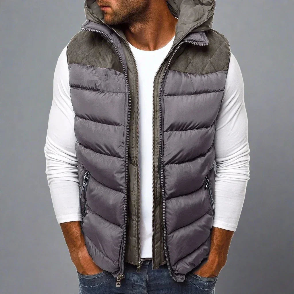 RAW Premium Bodywarmer | Stylish quilted bodywarmer for men with leather patch