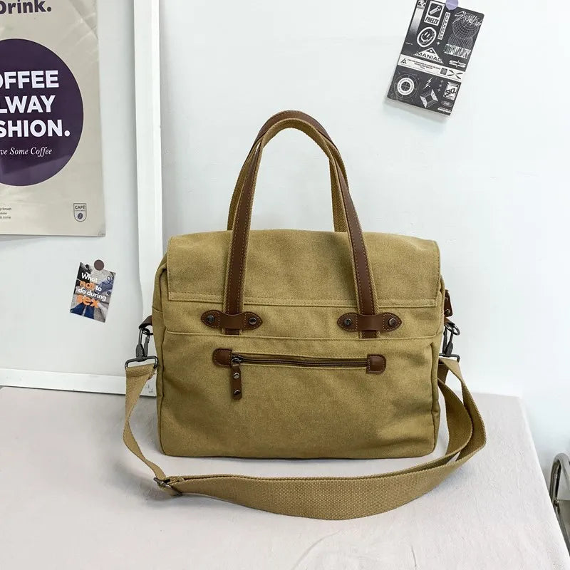 Max | Vintage Canvas Large Shoulder Bag Travel Bag