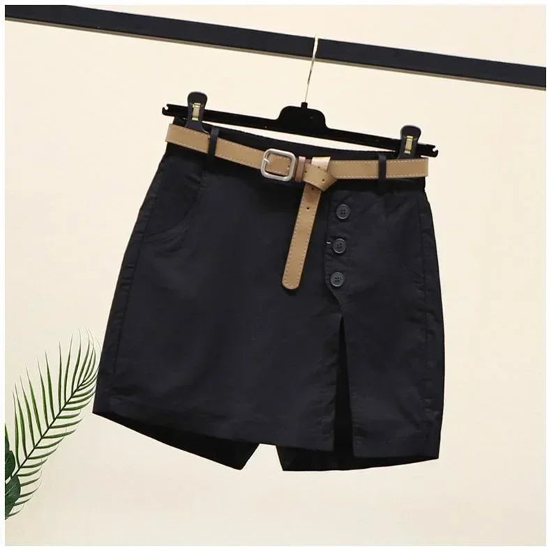 SUZY | Pure Cotton A-line Casual Shorts for Women