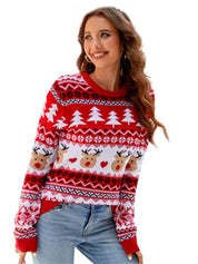 MADEL | Crew Neck Knitted Christmas Sweater