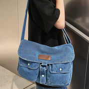 Abby | Spacious Multi-pocket Trendy Denim Crossbody Messenger Bag