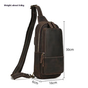 Mason | Men's Retro Genuine Leather Anti-Theft Crossbody Chest Bag