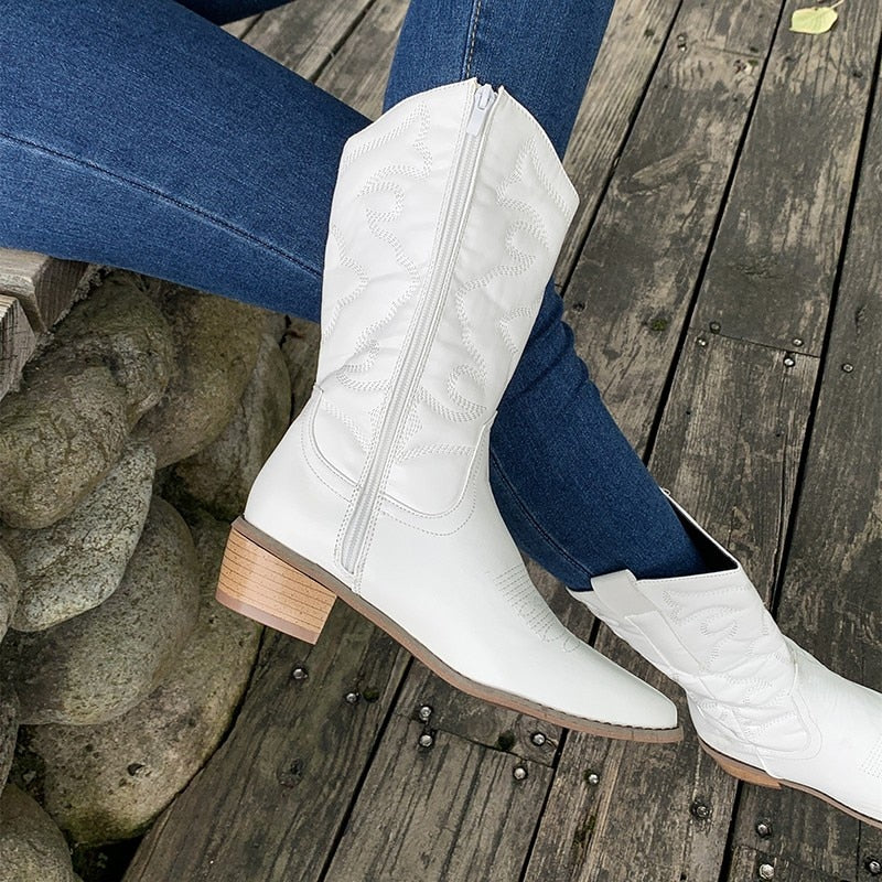 EVELYN | Retro Western Cowboy Boots