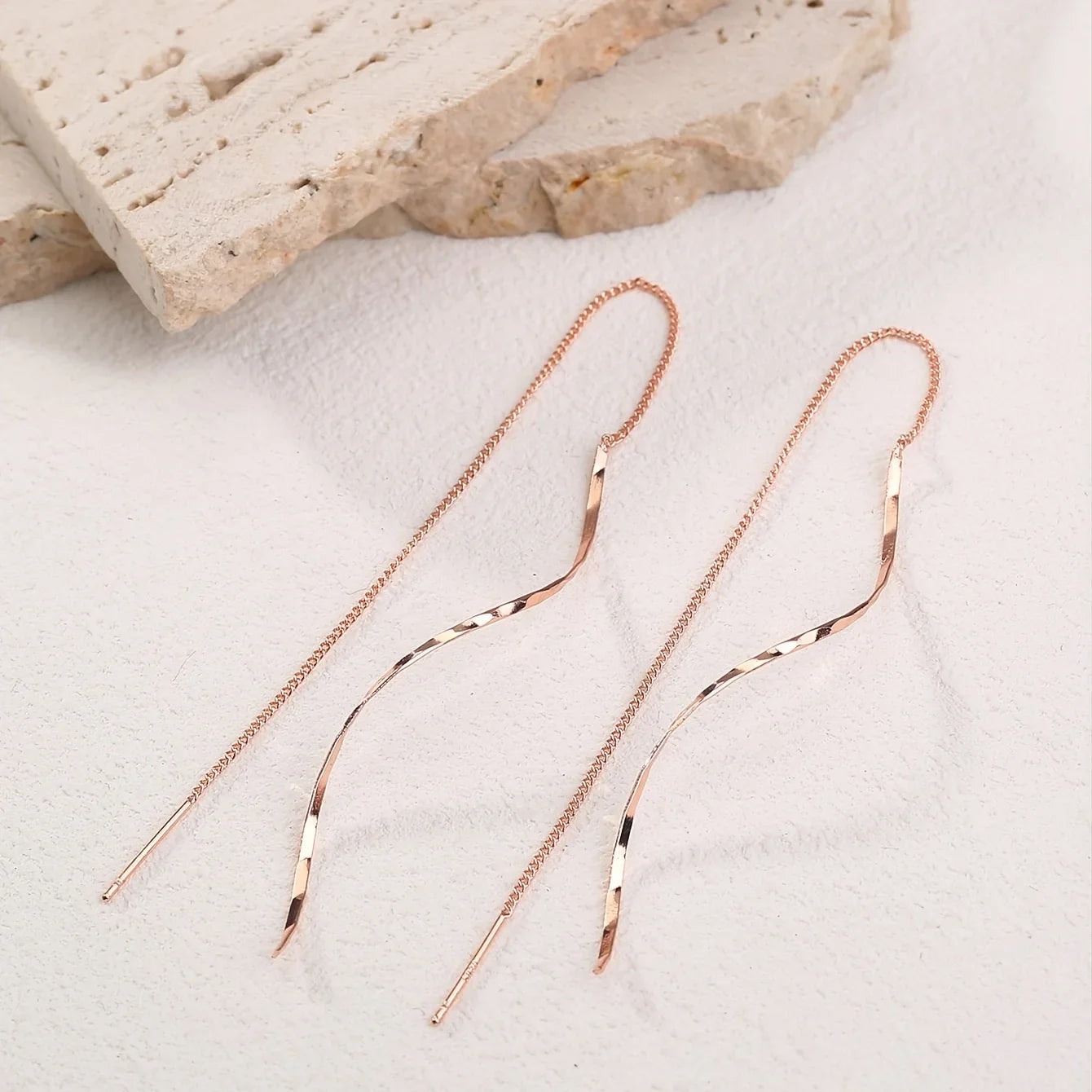 Thea | Wave Threader Earrings