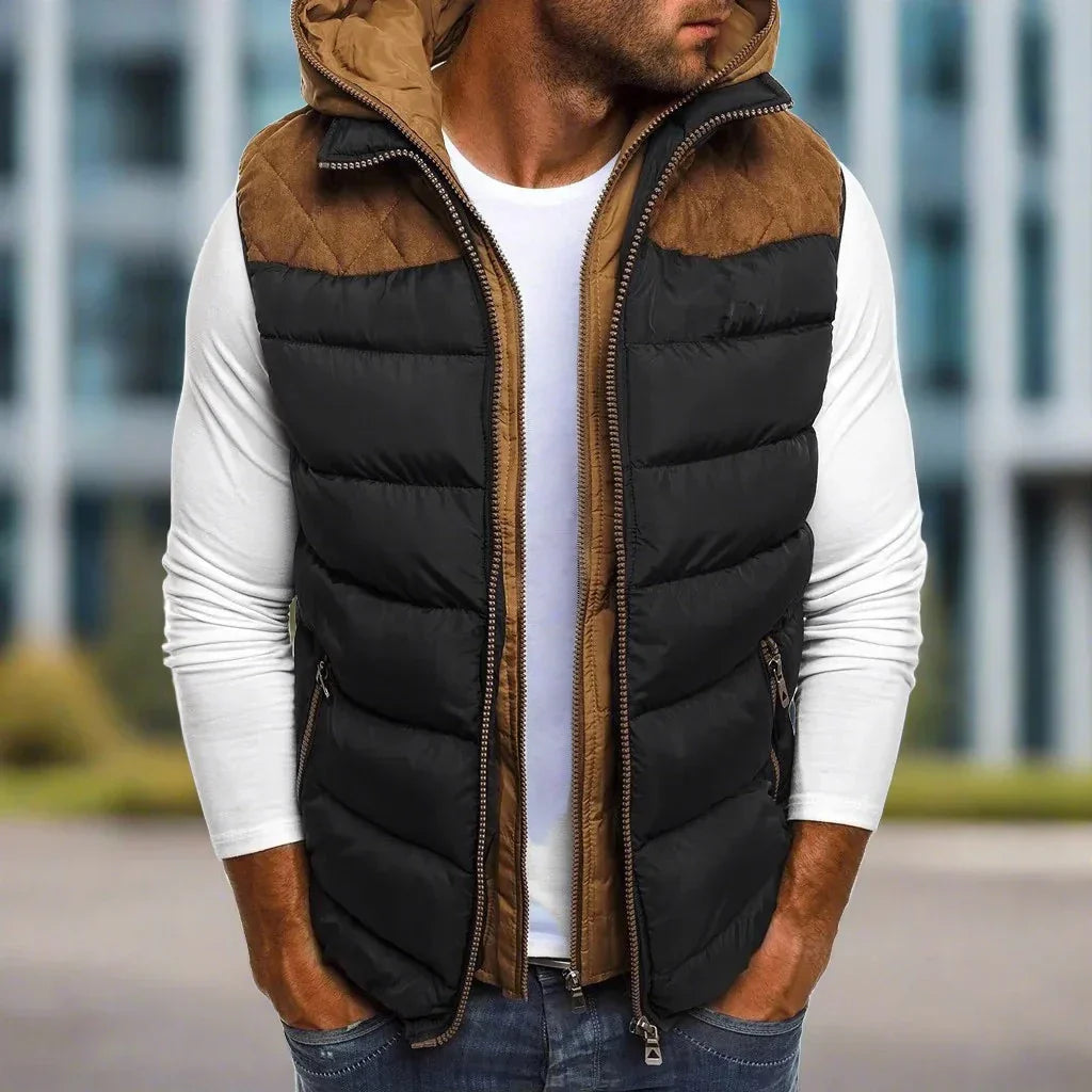 RAW Premium Bodywarmer | Stylish quilted bodywarmer for men with leather patch