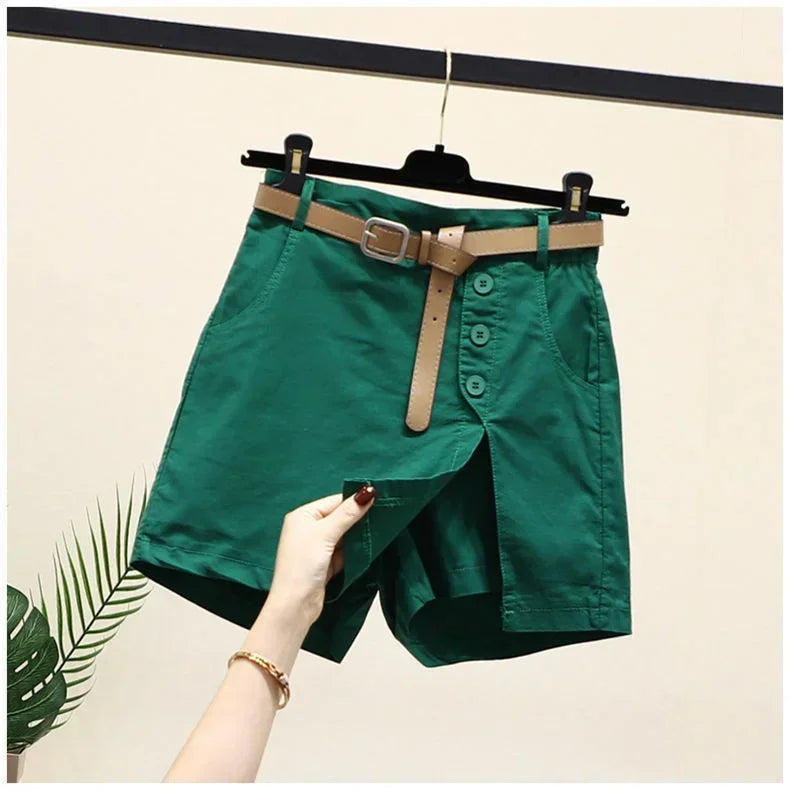 SUZY | Pure Cotton A-line Casual Shorts for Women