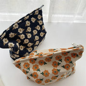 Ella | Preppy Floral Waffle Cord Cosmetic Bag