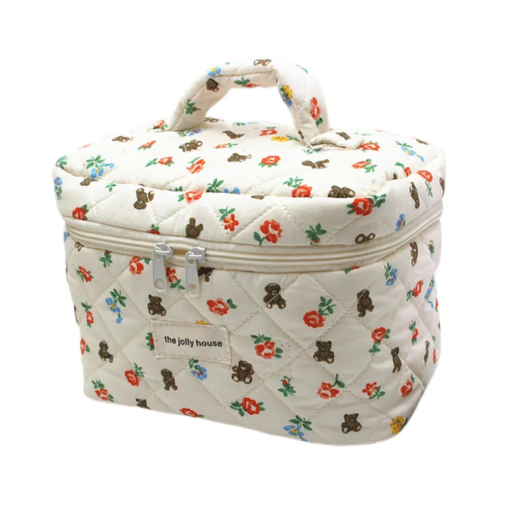 Aleyna | Floral Design and Practical Beauty Storage Bag