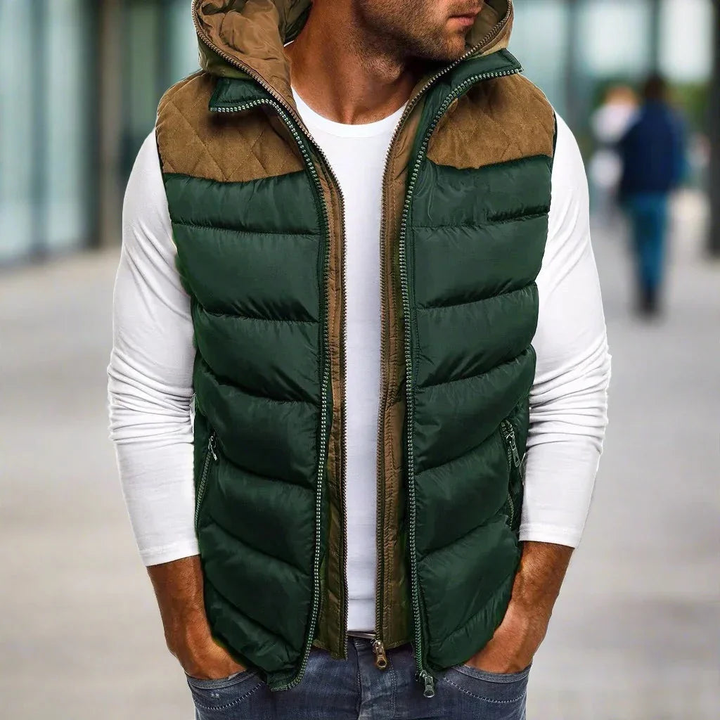 RAW Premium Bodywarmer | Stylish quilted bodywarmer for men with leather patch