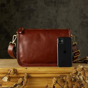 Max | Cowhide Leather Business Crossbody Bag