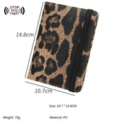 Leo | Light Passport Holder Travel Wallet with Leopard Print