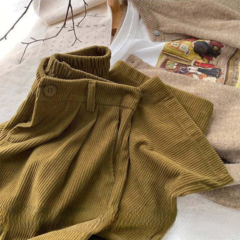 JESSY | Vintage High Waist Corduroy Pants for Women