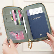 Valery | RFID-blocking passport holder with carrying strap