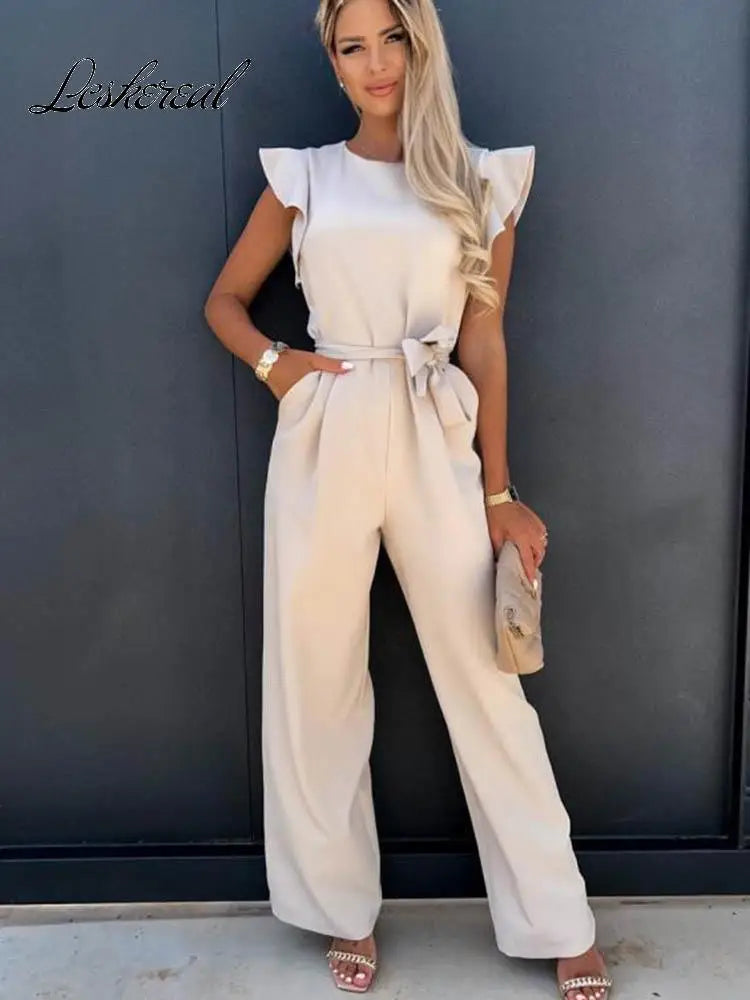 IVORY | Luxurious Jumpsuit with Bow