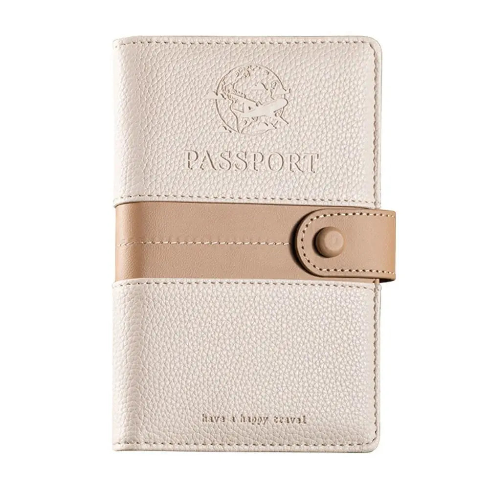 Tallulah | Light Faux Leather Passport Holder Travel Wallet