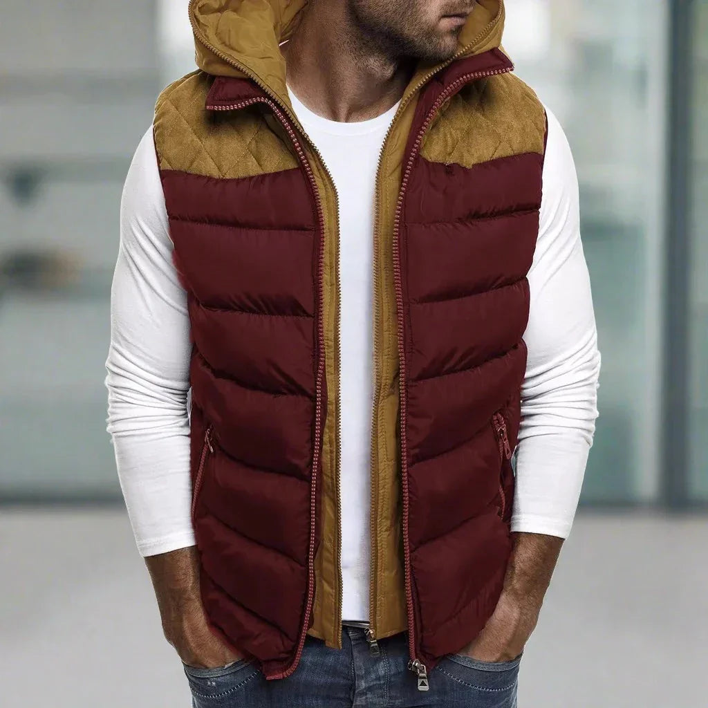 RAW Premium Bodywarmer | Stylish quilted bodywarmer for men with leather patch