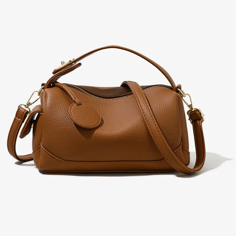 Isla | Women's Classic Boston Leather Crossbody Handbag