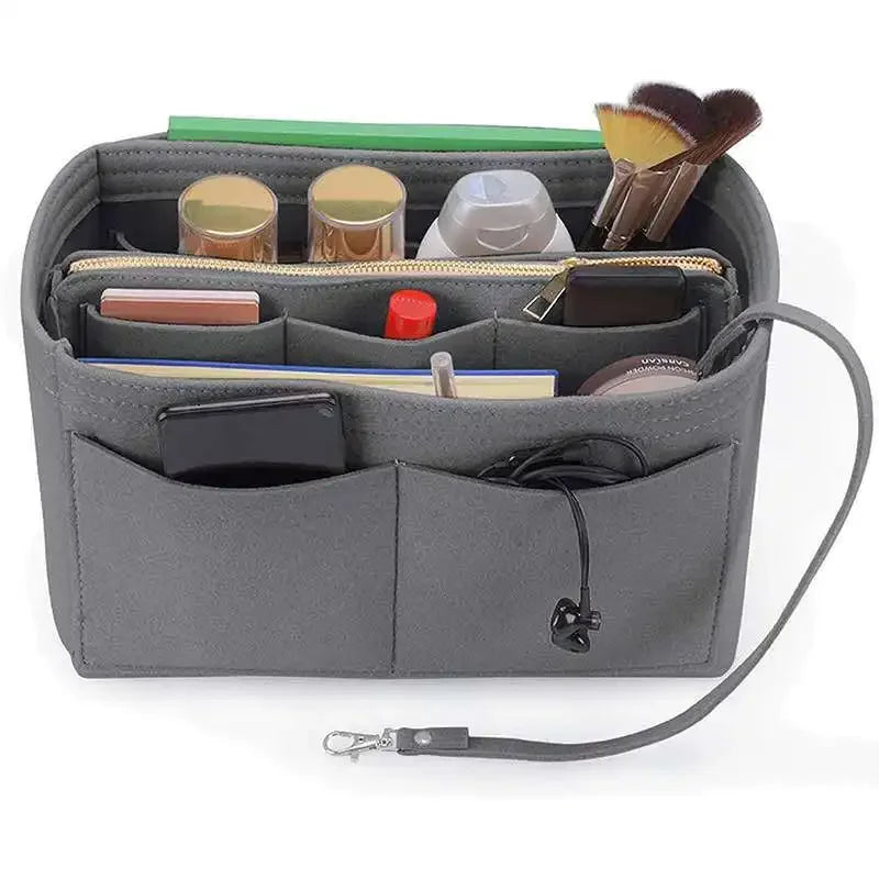 Kimber | Felt Insert Cosmetics Makeup Bag Travel Organizer