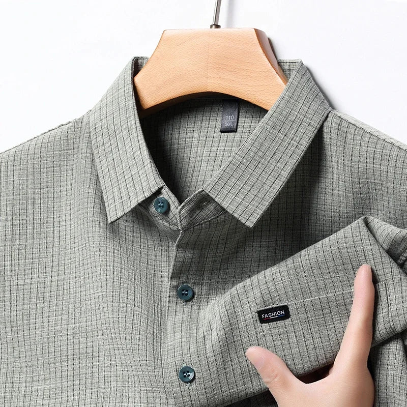 THEO | Comfortable Plaid Linen Shirt