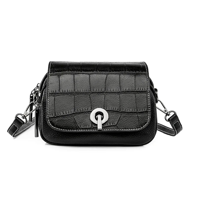 Nova | Croco-Pattern Leather Crossbody Mini Sling Bag