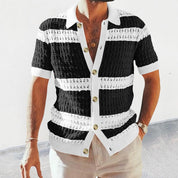 JAKE | Casual Knitted Shirt Short Sleeves Men