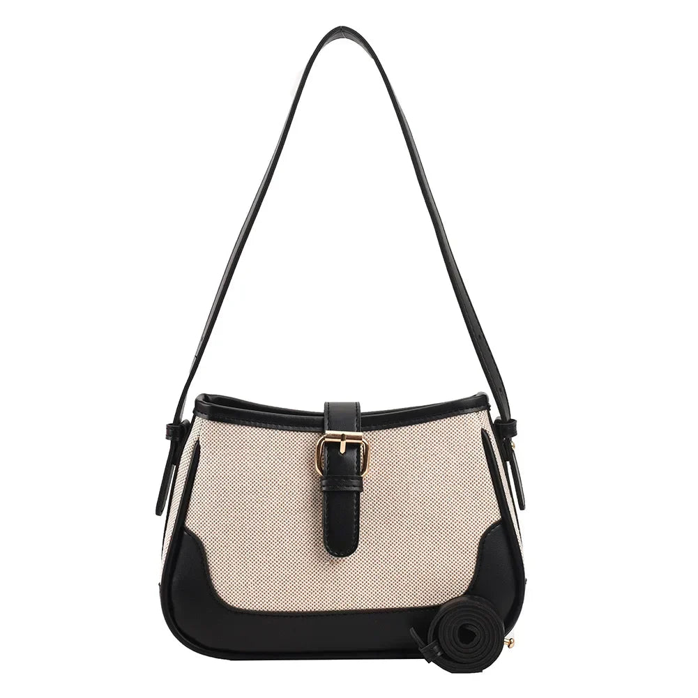 Hanna | Leather Color Block Shoulder Bag for Women