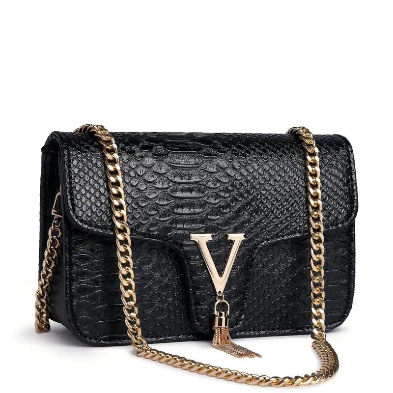 MILA | Luxury Handbag Crocodile Print