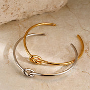 Allie | Twisted Knot Golden Bangle