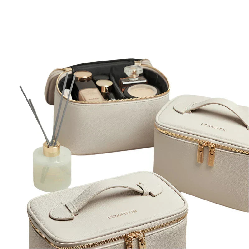 Dalia | Women's Deluxe Leather Travel Makeup Bag