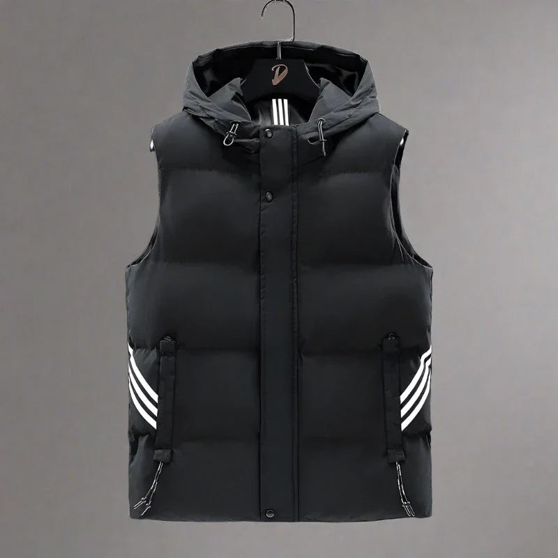 RAW Hooded Bodywarmer | Sporty Quilted Men's Vest with Hood