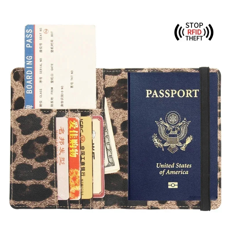 Carly | Lightweight Passport Holder with Leopard Print Travel Wallet