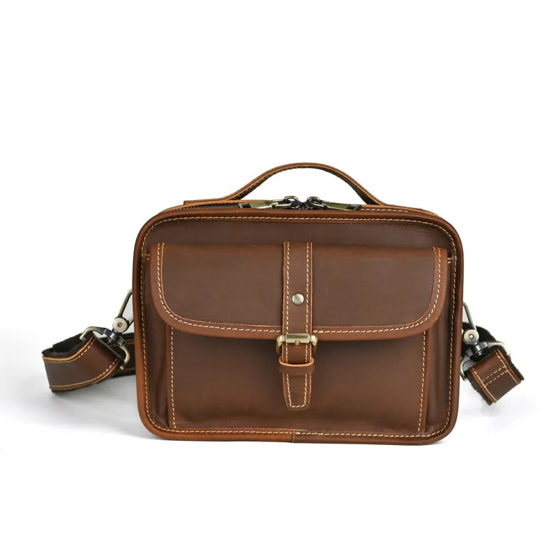 Lucas | Retro Leather Small Crossbody Messenger Bag