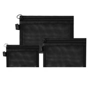 Keily | 3-piece Nylon Mesh Cosmetic and Toiletry Bag Set