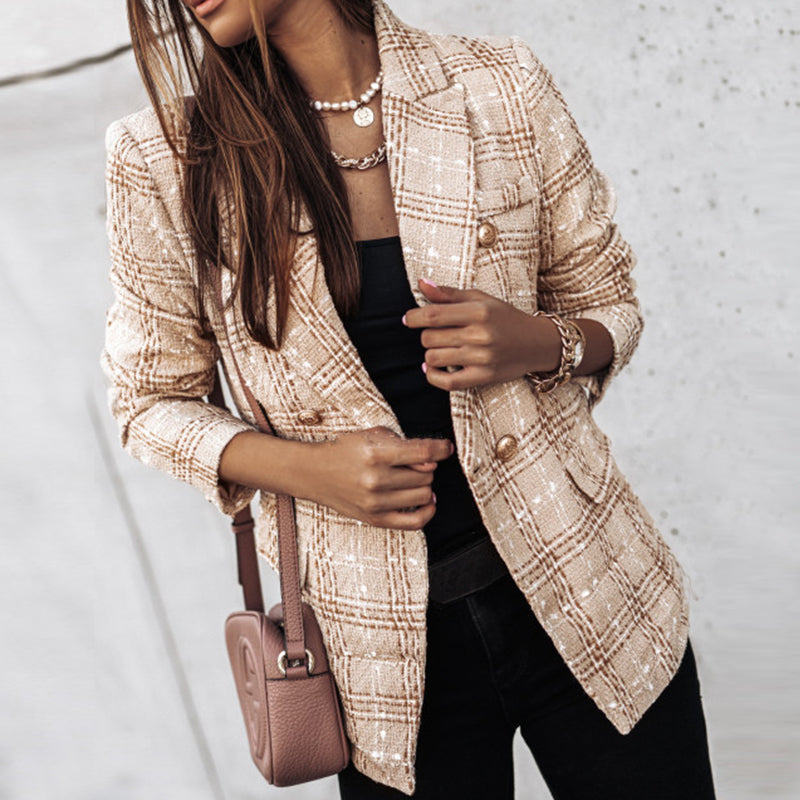 ABBEY | Stylish Checked Blazer