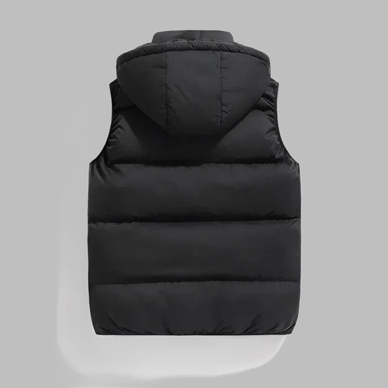 HUGO Hooded Bodywarmer | Padded Mid Jacket Gilet with Removable Hood for Men