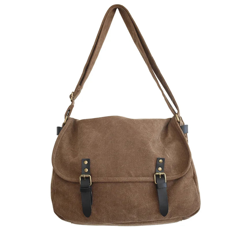 Victor | Large Vintage Canvas Shoulder Bag