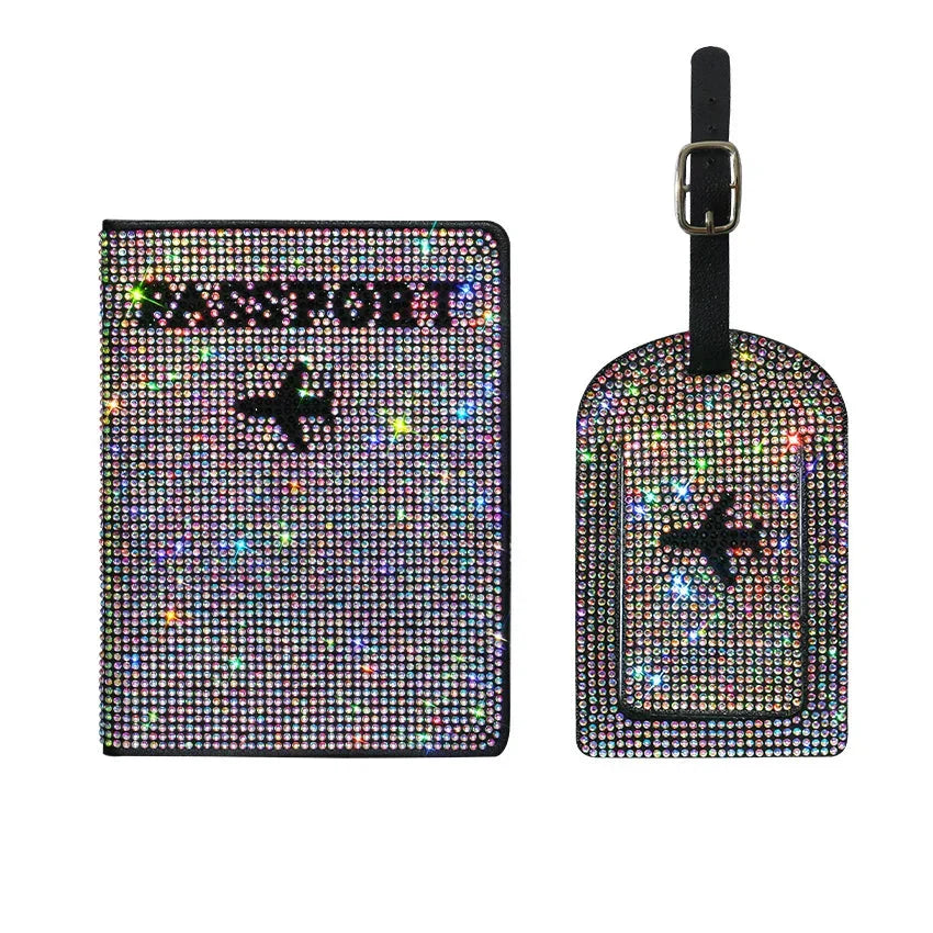 Lottie | Glittering Passport Holder & Luggage Tag Set