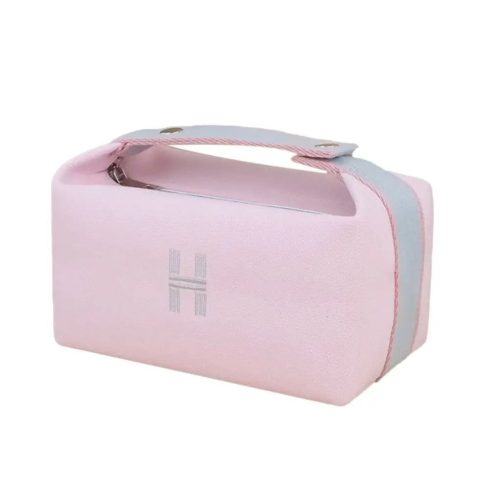 Kimora | Portable Canvas Cosmetic Bag with Multiple Compartments